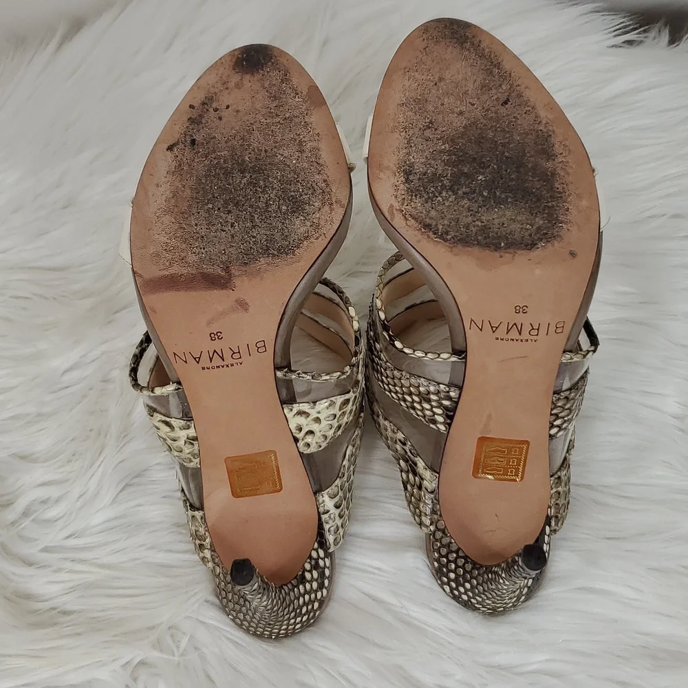 Alexandre Birman python and PVC mule slides. - Picture 5 of 6